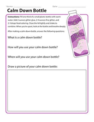 Calm Down Worksheet, Kindergarten Behavior, Kindergarten Science Activities, Calm Down Jar, Magnet Activities, Calm Down Bottle, Educational Robots, Kindergarten Reading Worksheets, 1st Grade Math Worksheets