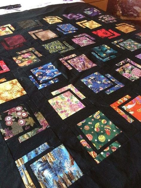 Shadow Block Quilt Pattern, Shadow Quilts, Japanese Quilt Patterns, Colchas Quilting, Asian Quilts, Beginning Quilting, I Spy Quilt, Quilting Designs Patterns, Quilt Modernen