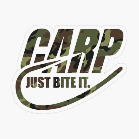 Get my art printed on awesome products. Support me at Redbubble #RBandME: https://www.redbubble.com/i/sticker/Carp-fishing-Carp-just-bite-it-by-AngeLine1419/158732673.O9UDB?asc=u Fishing Stickers, Carp Fishing, Carp, Advent, My Art, Awesome Products, Fishing, Fish, For Sale