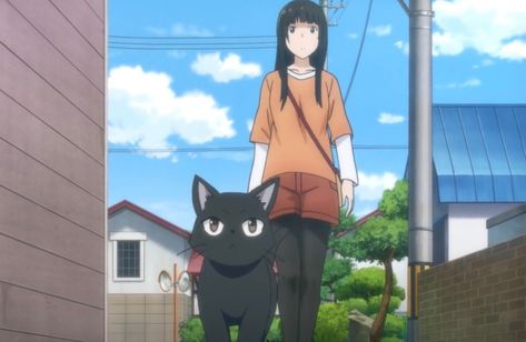 Flying witch Flying Witch Anime, Witch Anime, Flying Witch, Anime Stuff, Witch, Gif, Romance, Anime