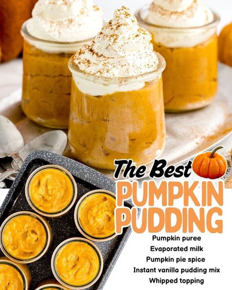 Princess Pinky Girl, Pinky Girl, Pumpkin Pudding, Vanilla Pudding Mix, Best Pumpkin, Pudding Recipe, Vanilla Pudding, Pumpkin Pie Spice, Whipped Topping