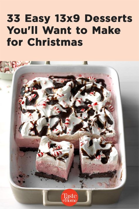 Christmas Desserts Recipes Easy, Christmas Delight Dessert, Xmas Desert Ideas, Christmas Dessert Make Ahead, Inexpensive Christmas Desserts, Christmas Desserts 9x13 Pan, Easy Desserts Christmas Party, Easy Yummy Christmas Desserts, Desserts For Christmas Easy