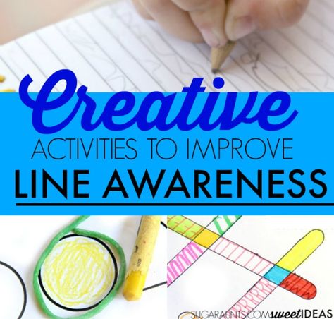 Creative activities to work on line awareness in handwriting Line Awareness Activities, Sensory Handwriting Activities, Activities To Improve Handwriting, Handwriting Occupational Therapy, Handwriting Activity Occupational Therapy, Fine Motor Activities To Help With Handwriting, Teaching Handwriting, Motor Planning, Handwriting Activities