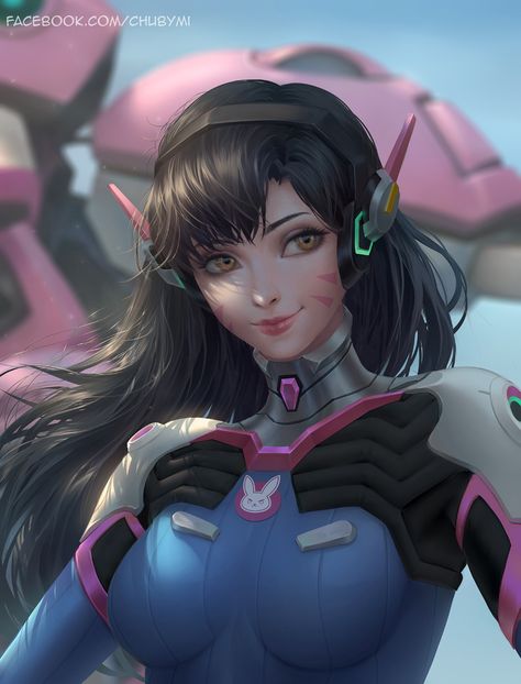 ArtStation - D.Va Over Watch, Chuby Mi Fatale Overwatch, Over Watch, Overwatch Drawings, Overwatch Wallpapers, Overwatch Fan Art, Game Pictures, 판타지 아트, Video Game Art, Chica Anime Manga