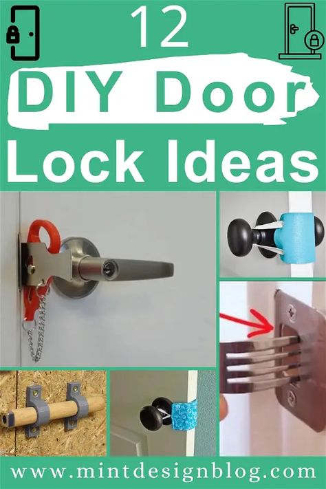 Hook And Eye Door Lock, Rv Door Lock Ideas, Bedroom Door Lock Ideas, Lock Door Ideas, How To Make A Lock For Your Door, Diy Cabinet Locks, How To Lock Your Door Without A Lock, How To Lock A Door Without A Lock Diy, How To Secure Hotel Door