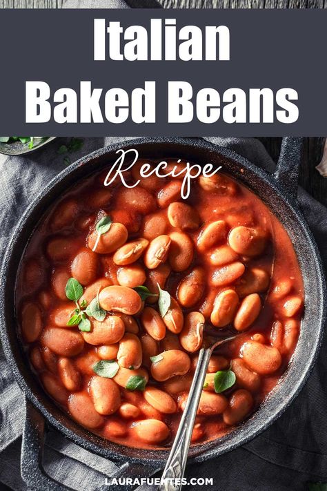 a bowl of baked beans with parsley topping Canned Baked Beans Recipe Easy Quick, How To Spice Up Canned Baked Beans, Baked Beans For 50 People, Cheesy Italian Baked Cannelini Beans, Anastasia’s Best Ever Baked Beans, Canned Baked Beans, Baked Bean Recipes, Bbq Sides, Crowd Pleasing Recipes