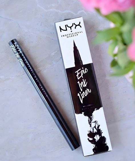 My favourite drugstore eye liner 🖤🤌🏼 Nyx Liquid Eyeliner, Nyx Liner, Best Drugstore Eyeliner, Make Up List, Primark Haul, Drugstore Eyeliner, Nyx Eyeliner, Epic Ink Liner, Asian Products