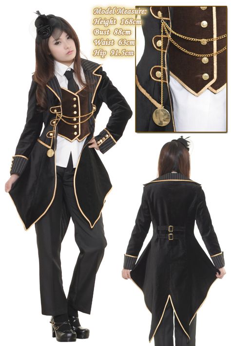 Conductor Outfit, Magician Outfit, Magician Costume, Victorian Jacket, Suit Inspiration, Casino Outfit, Handmade Skirts, J Fashion, Fashion Costume