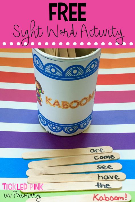 Sight Word Games For Kindergarten, Word Games For Kindergarten, Free Sight Word Games, Sight Words Kindergarten Activities, Junior Kindergarten, Games For Kindergarten, Sight Word Activity, Teacher Portfolio, Sight Word Centers