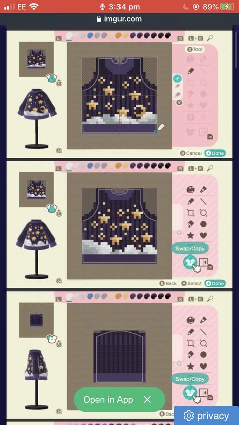 Acnh Outfit Grid, Animal Crossing Outfits Design Grid Easy, Bud Game Clothes Idea, Acnh Clothes Pattern Grid Sweater, Animal Crossing Clothes Pattern Design Grid, Bud Outfit Ideas Game, Animal Crossing Grid Design Clothes, Acnh Clothes Design Pattern Grid, Acnh Grid Design Clothes