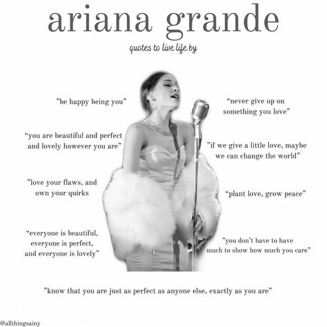 Ariana Grande Handwriting, Ariana Grande Senior Quotes, Ariana Grande Bio Ideas, Ariana Grande Username Ideas, Ariana Grande Quotes Wallpaper, Ariana Quotes, Ariana Grande Quotes, Ariana Grande Anime, Ariana Grande Cute