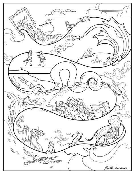 Chronicles Of Narnia Coloring Pages, Narnia Book Illustrations, Chronicles Of Narnia Illustrations, The Voyage Of The Dawn Treader, Narnia Creatures, Narnia Coloring Pages, Map Of Narnia, Narnia Birthday, Voyage Of The Dawn Treader