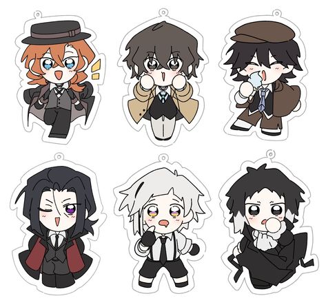 Bungou Stray Dogs Stickers Printable, Bsd Stickers Printable, Bsd Keychain, Dazai Papercraft, Dazai Stickers, Bungo Stray Dogs Stickers, Sigma Stickers, Bsd Stickers, Badge Template