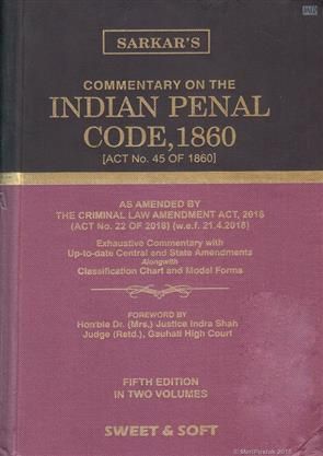 Meripustak : Sweet & Soft Sakar's Commentary on the Indian Penal Code,1860 in 2 Vols (Fifth Edition) by Justice Indra Shah Available on "meripustak.com". #PublishYear April 2019 #Author(s) #JusticeIndraShah #Publisher #SweetandSoft #Binding #Hardbound #ISBN 9788189619916 #Discount 15.00%off Indian Penal Code, Indian Constitution, Learn Facts, Soft Book, Health Facts, Incredible India, Books Online, Pdf Download, Coding