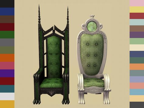 Sims 4 Throne Chair, Ts4 Throne Cc, Sims 4 Cc Throne, Sims 4 Throne, History Clothes, Sims 4 Cc Goth, Legacy Challenge, Royal Throne, Sims Medieval