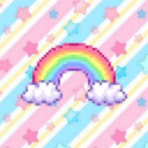 Kidcore Pfp, Pastel Rainbow Aesthetic, Rainbow Wallpapers, Webcore Aesthetic, Kidcore Indie, Magical Girl Aesthetic, Nyan Cat, Cute Core, Digital Texture