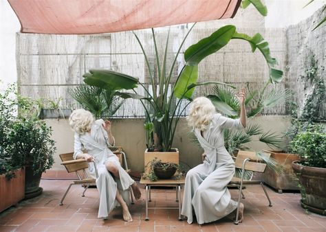 Darlene & Me: Dramatic, cinematic photo series based on complex relationships | Creative Boom Anja Niemi, Juxtapoz Magazine, Vintage Suitcase, Photo Series, Female Portrait, Palm Springs, Contemporary Artists, Art Direction, Terrace