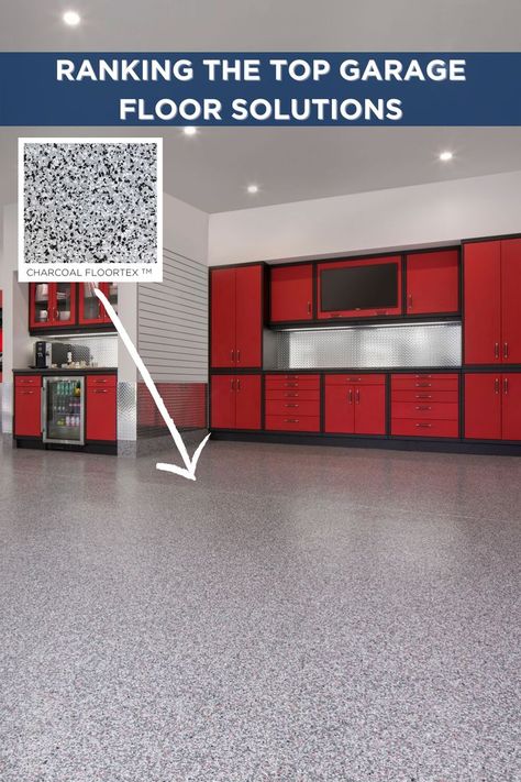 Fix Garage Concrete Floor, Garage Floor Coatings Concrete, Inexpensive Garage Floor Ideas, Finished Garage Floor, Cheap Garage Floor Ideas, Diy Garage Floor Ideas, Garage Flooring Options Epoxy, Garage Floor Ideas Tiles, How To Epoxy Garage Floor