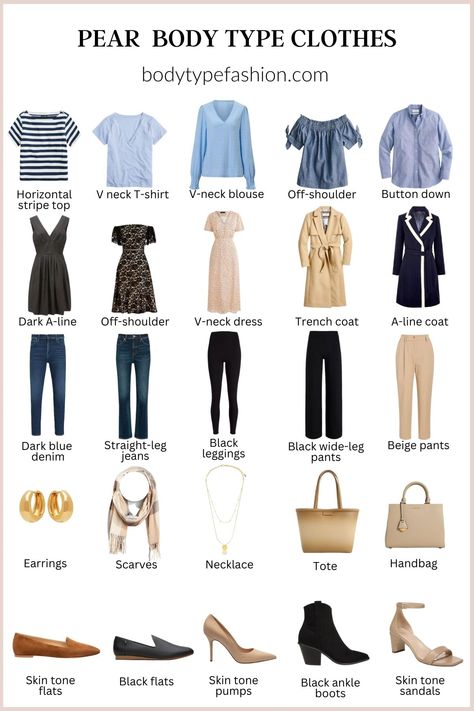 The Clothing Essentials for the Pear Shape - Fashion for Your Body Type Plus Size Outfits For Summer, Apple Body Shape Clothes, Pear Body Shape Fashion, Plus Size Body Shapes, Pear Body Shape Outfits, Apple Body Shape Fashion, Apple Body Shape Outfits, Pear Shaped Outfits, Inverted Triangle Outfits