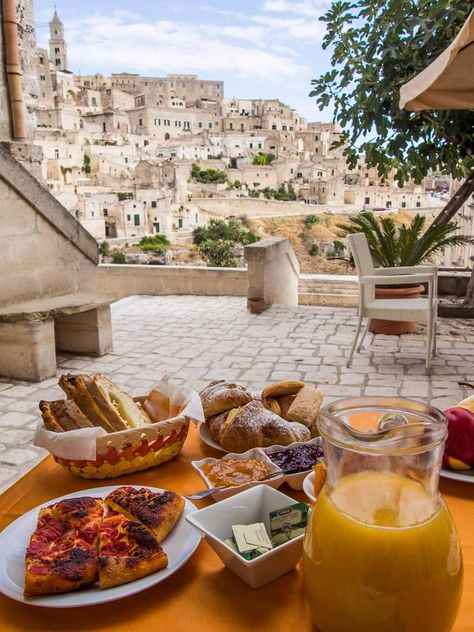 14 Best Restaurants in Matera: Cave Dining to Cheap Eats Matera Italy, Comer See, Italy Vibes, Italian Breakfast, Cities In Italy, Italy Food, Living In Italy, Italy Summer, Italy Holidays