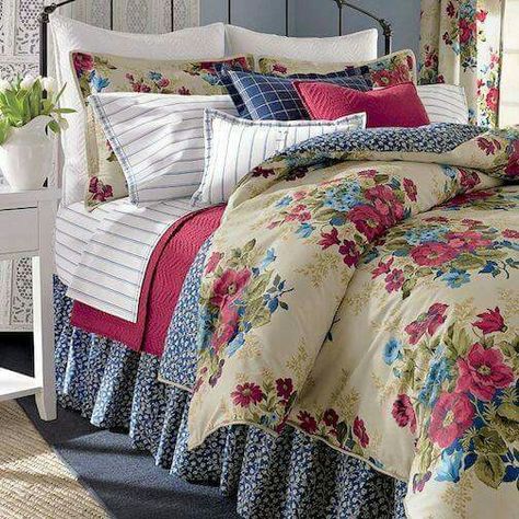 , Pioneer Woman Bedroom, Woman Bedroom Ideas, Paint Bedroom, Queen Bedding, Rose Bedding, Farmhouse Decorating, Floral Comforter, Woman Bedding, Children's Bedrooms