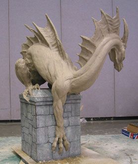 Kim Graham dragon Dragon Protecting Treasure, 3d Dragon Art, Dragon Poses, Beautiful Pose, A Brick Wall, Clay Dragon, Dragon Sculpture, White Dragon, Dragon Artwork