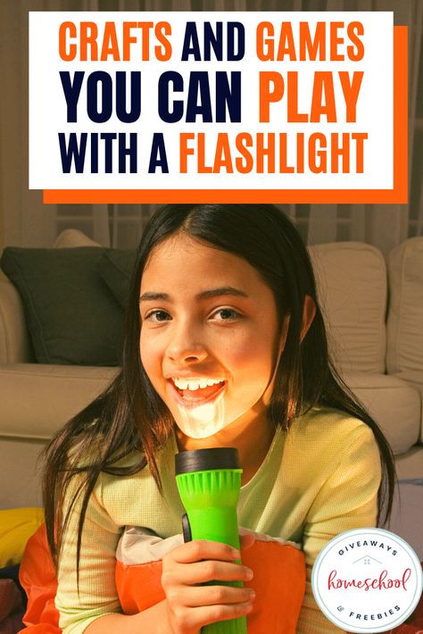 Crafts and Games You Can Play with a Flashlight Flashlight Activities For Kids, Flashlight Craft, Shadow Activities, Light Experiments, Camp Games, Night Theme, Homeschool Freebies, Homeschool Projects, Youth Camp