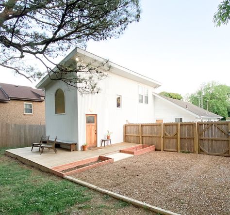 Backyard Airbnb, White Vinyl Siding, 1930s Bungalow, Outdoor Tub, Renovation Budget, Tiny House Movement, House Building, Exclusive Home, Vinyl Siding