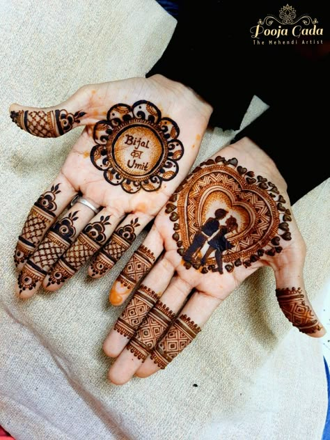 Groom Mehendi Groom's Mehendi Design, Husbands Name In Mehendi, Simple Mehendi For Groom, Mehendi Design For Groom Hand, Engagement Mehndi For Groom, Wedding Mehendi For Groom, Groom Mehendi Designs For Men, Mens Mehandi Design, Grooms Mehndi Design