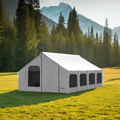 Luxury in the Wilderness: The Comfortable Interior of Kodiak Canvas Grand Cabin Kodiak Tent, Canvas Tent Camping, Kodiak Canvas, Sleeping Quarters, Camping Cot, Camping Needs, Tent Site, Cabin Tent, Folding Camping Chairs