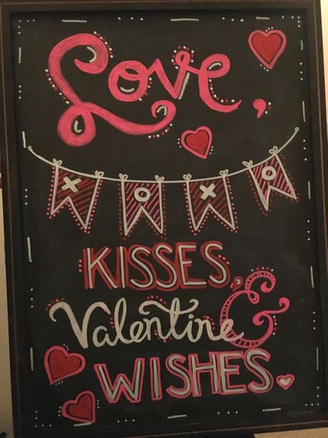 Valentine Chalkboard Art, Valentines Day Sayings, Chalkboard Art Quotes, Valentines Bricolage, Happy Valentine Day Quotes, Chalkboard Lettering, Shower Designs, Valentine Wishes, Chalkboard Designs