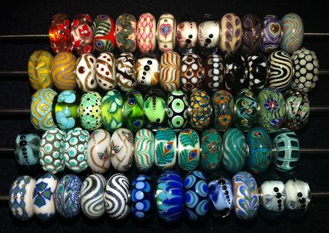 My current obsession... Trollbeads jumbos! Acid Bath, Troll Beads, Lampwork Jewelry, Bead Storage, Fun Jewelry, Yayoi Kusama, Small Charms, Rainbow Art, Original Jewelry