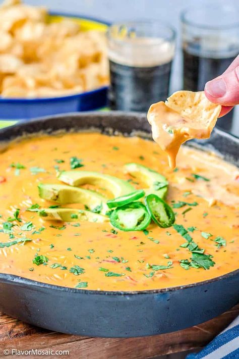 Best Velveeta Skillet Queso - Flavor Mosaic Queso With Sausage, Beer Queso Dip, Skillet Queso Recipe, Shrimp Stir Fry Healthy, Beer Queso, Queso Dip Velveeta, Skillet Queso, Stir Fry Healthy, Tex Mex Party