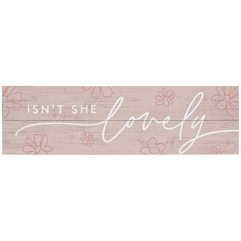 Isn't she lovely - Rustic Wood Sign - Girl's room - Above the crib wall sign - Nursery wall decor - Baby girl nursery wall art - Pink by SimplySaidSheila on Etsy Unique Nursery Decor, Crib Wall, Girl Nursery Wall Art, Farmhouse Nursery, Girl Nursery Wall, Rustic Wood Sign, Rustic Nursery, Isnt She Lovely