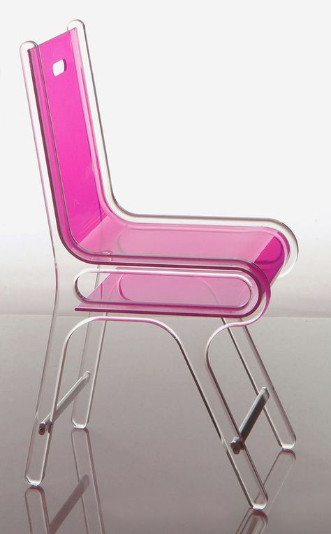 Acrylic Furniture, Love Chair, Futuristic Furniture, Pink Chair, Plastic Furniture, Chaise Design, Plastic Chair, Creative Furniture, Design Industrial