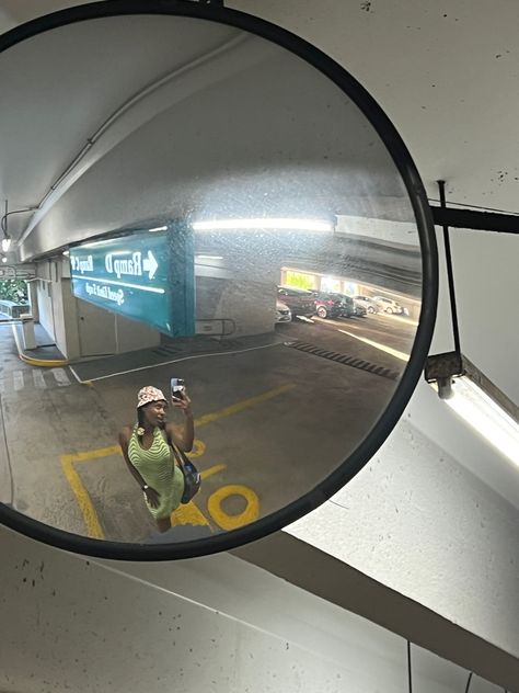 Parking Garage Mirror, Garage Mirror, Pic Pose Ideas, Pic Pose, Parking Garage, Mirror Pic, Room Makeover Inspiration, Pose Ideas, Rear View Mirror