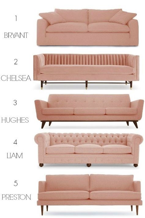 The Ultimate Blush Pink Sofa Roundup - at home with Ashley Pink Couch Living Room, Pink Sofa Living Room, Latest Sofa Designs, Luxury Sofa Design, Modern Sofa Living Room, Casa Country, Modern Sofa Designs, Pink Sofa, Living Room Sofa Design