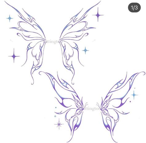 Fairy Wing Tattoos, Butterfly Wing Tattoo, Wing Tattoos On Back, Wing Tattoos, Wing Tattoo Designs, Fairy Tattoo Designs, Pencil Artwork, Koi Tattoo, Cute Little Tattoos