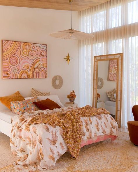 The Seven Sisters, Modern Boho Bedroom, Room Vibes, Seven Sisters, Bedroom Orange, Redecorate Bedroom, Boho Room, Room Makeover Bedroom, Decoration Inspiration