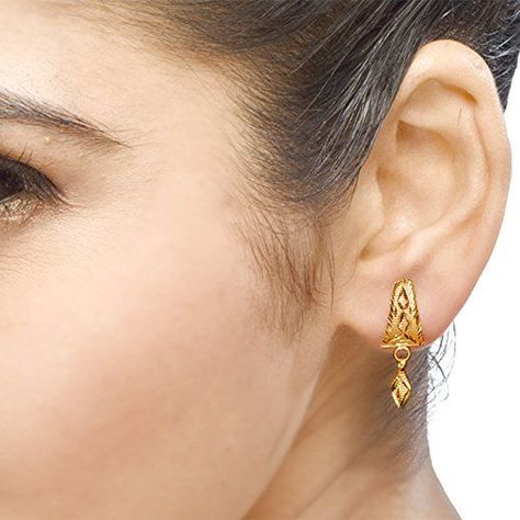 Gold Earrings Designs New Model, Small Earrings Gold, Jewelry Necklace Simple, Bridal Jewelry Sets Brides, Neck Pieces Jewelry, Ear Drops, Gold Earrings Models, Diamond Earrings Design, Bridal Jewellery Design