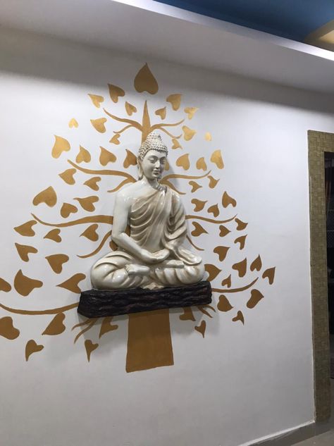 buddha wall decor Buddha Wall Painting Home Decor, Entrance Buddha Decor, Wall Buddha Decor, Buddha Wall Painting Living Rooms, Buddha House Decor, Buddha Mandir At Home, Buddha Home Decor Living Room, Budha Statchu Interior, Buddha Decoration Ideas