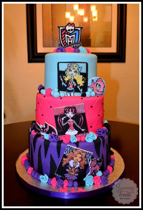 Festa Hotel Transylvania, Monster High Cake, Monster High Birthday Party, Oldest Daughter, Monster High Party, Childrens Birthday Cakes, Birthday Cake Kids, Fancy Cakes, Girl Cakes