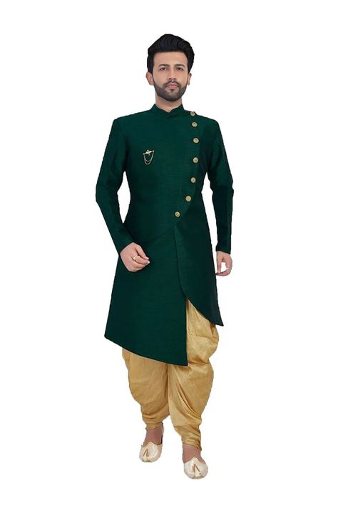 Buy Indowestern Dress for Men Exclusive Menswear Collection of Online in India - Etsy Indo Western Men, Engagement Suits, Western Men, Types Of Suits, Grey Suit Men, Gents Kurta Design, Ethnic Suit, Gents Kurta, Sherwani For Men