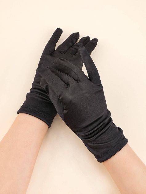 1 Pair Women Short Satin Gloves For Evening PartyI discovered amazing products on SHEIN.com, come check them out! Satin Gloves, Short Satin, Short Gloves, Finger Gloves, Winter Gloves, Party Halloween, Halloween Accessories, Elegant Party, Womens Gloves