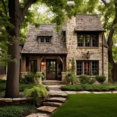 Cottage Exterior, التصميم الخارجي للمنزل, Dream Cottage, Stone Cottage, Hus Inspiration, Stone Houses, English Cottage, Dream House Exterior, Stone House