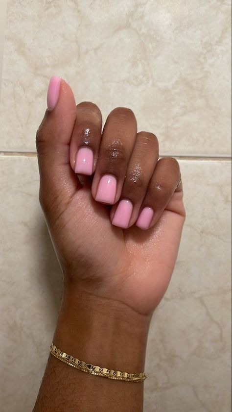 Chic Square Nails, Pink Gel Nails Natural, Pink Natural Nails Gel, Short Holiday Nails Summer, Short Nude Nail Designs, Gel Overlay Nails Natural Short, Pastel Short Nails, Neutral Short Nails, Gel X Manicure