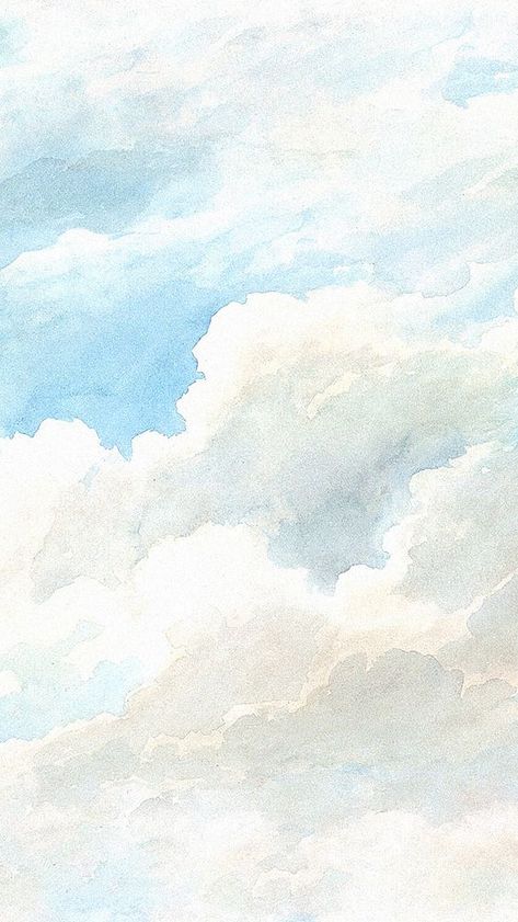 Cloud sky painting iPhone wallpaper. Remixed by rawpixel. | free image by rawpixel.com Painting Iphone Wallpaper, Cloud Iphone Wallpaper, Sky Painting, Watercolor Wallpaper, Wallpaper Vintage, Iphone Wallpaper Vintage, Painting Wallpaper, Public Domain Images, Download Free Images