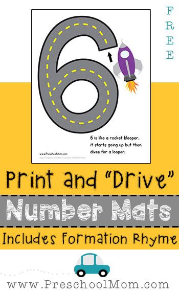 PrintDriveNumberMats Prek Centers, Race Birthday, Prek Ideas, Number Formation, Transportation Preschool, Preschool Centers, Prek Math, Math Number Sense, Teaching Numbers