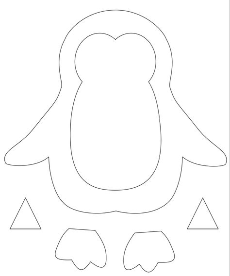 Penguins Crafts For Preschoolers, Penguin Kindergarten Craft, Penguin Outline Template, Penguin Prek Craft, Penguin Craft For Preschool, Penguin Christmas Craft, Printable Penguin Template, Pinguin Crafting For Kids, Penguin Activities For Toddlers