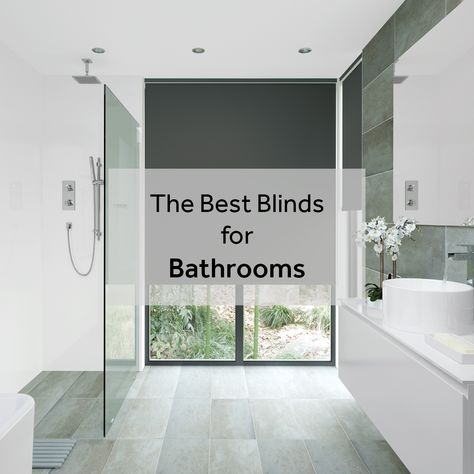 Struggling to decide which blinds to choose for your bathroom? Have a read of our most recent blog post all about which blinds are the most suitable for bathroom environments! #bathroom #bathroominspo #bathroomideas #bathroomrenovation #renovation #bathroominspiration #bathroomgoals #modernbathroom #blinds #madetomeasureblinds #homerenovation #newhome #homereno #bathroomblinds #rollerblinds #verticalblinds #fauxwoodblinds #mirageblinds Waterproof Blinds For Shower Window, Modern Bathroom Blinds, Bathroom Blinds Ideas Modern, Blinds For Bathrooms, Bathroom Blinds Ideas, Blinds For Bathroom Windows, Bathroom Blinds Waterproof, Remote Blinds, Windows With Blinds